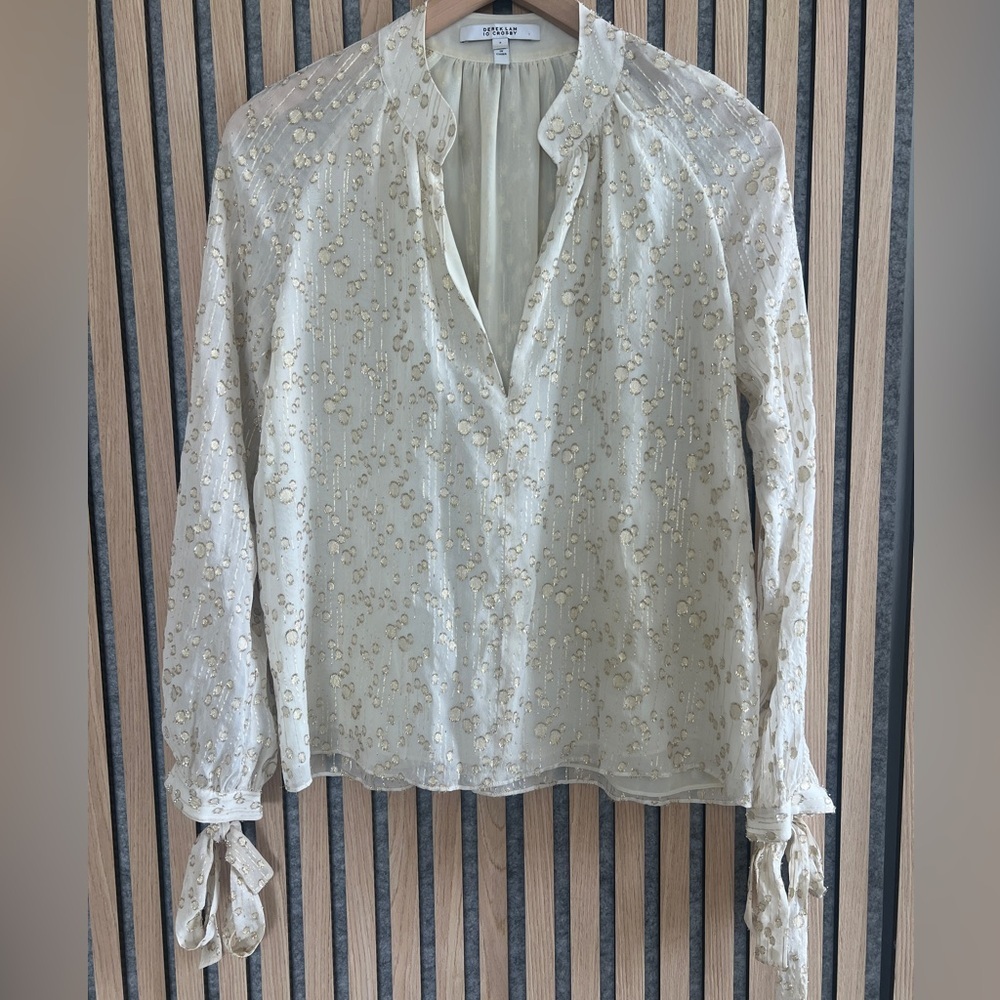 Derek Lam 10 Crosby - silk blouse with gold accents